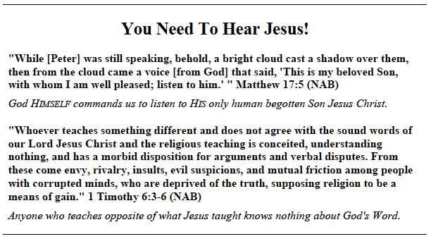 Command to hear Jesus