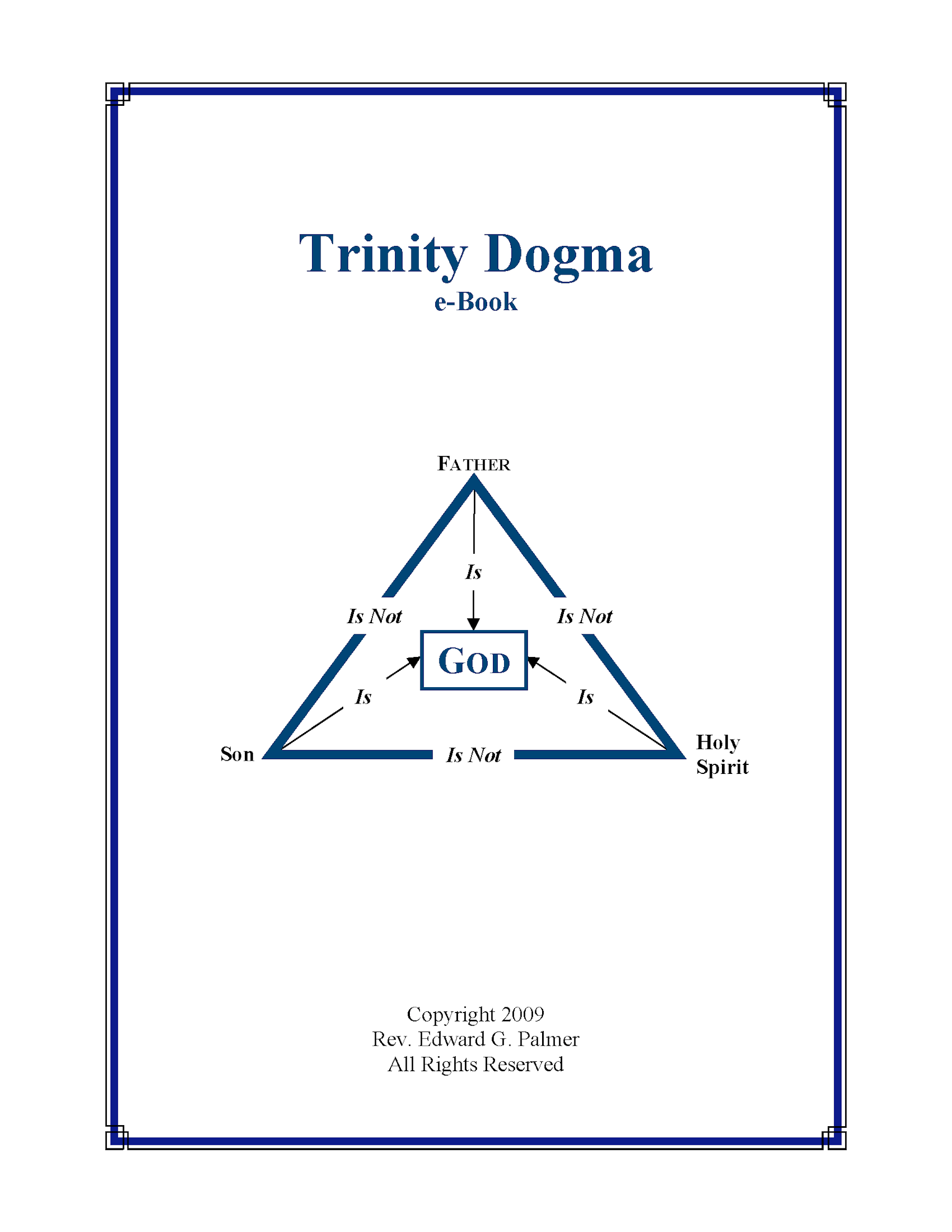 Front cover of TRINITY DOGMA Book